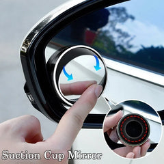 2PC Suction Cup Car Convex Blind Spot Mirror Wide Angle Adjustable Rearview HD 360 Degree Extra Auxiliary Round Mirror Accessories