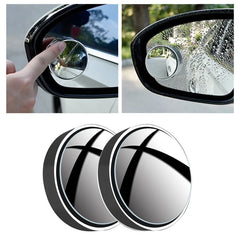 2PC Suction Cup Car Convex Blind Spot Mirror Wide Angle Adjustable Rearview HD 360 Degree Extra Auxiliary Round Mirror Accessories