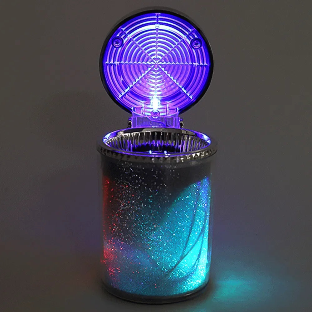 Car Ashtray with LED Light Car Interior Decoration