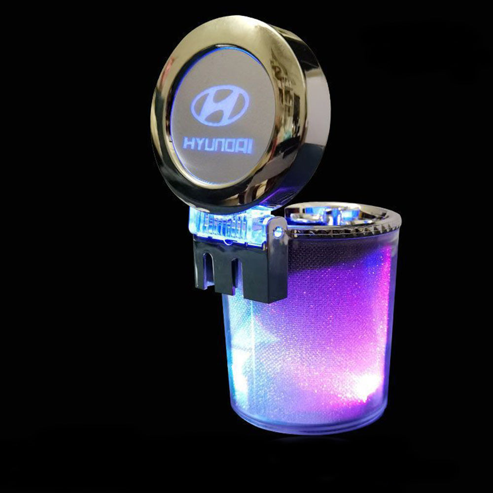 Car Ashtray with LED Light Car Interior Decoration