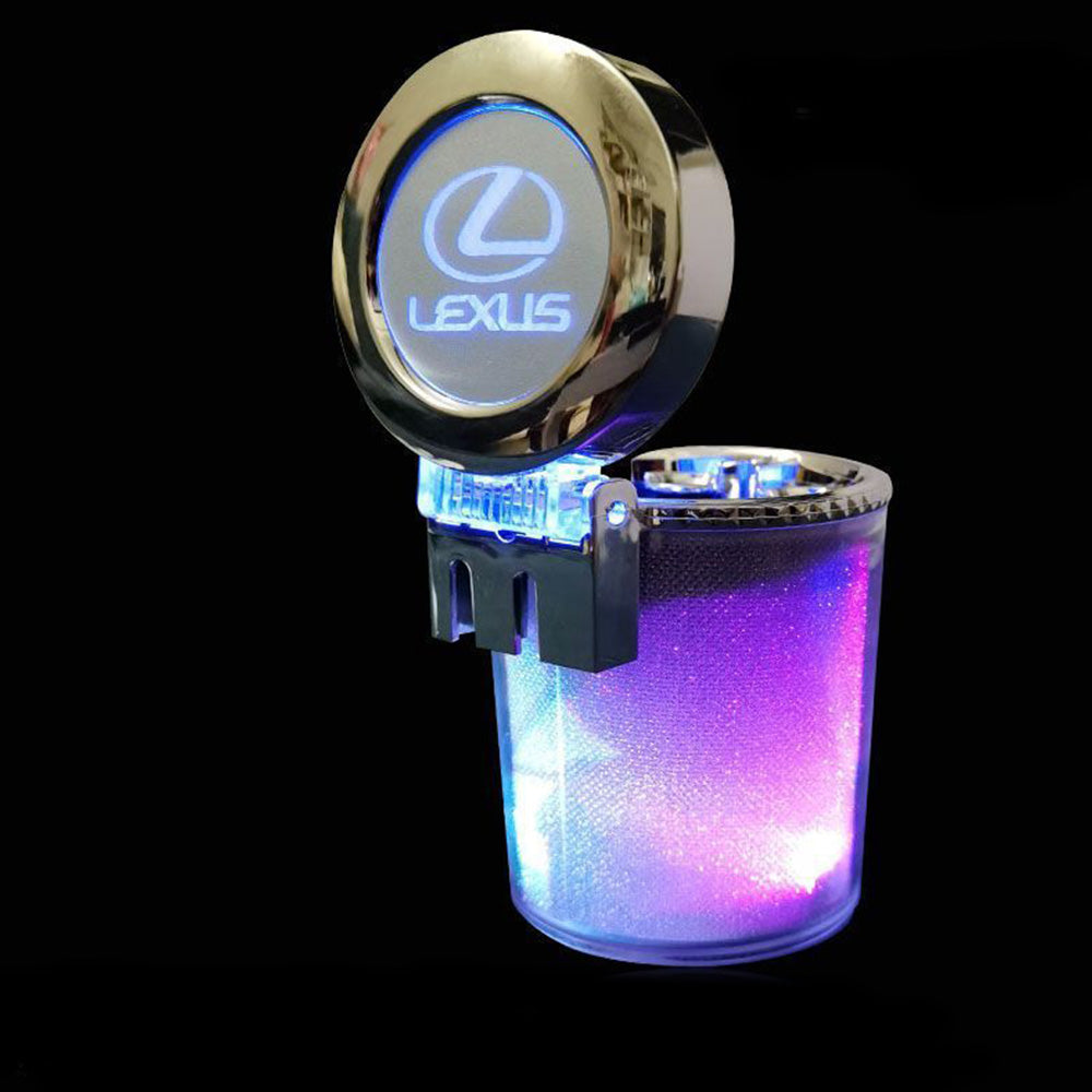 Car Ashtray with LED Light Car Interior Decoration