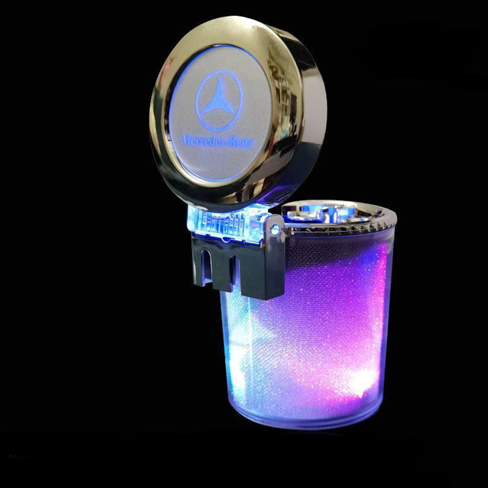 Car Ashtray with LED Light Car Interior Decoration