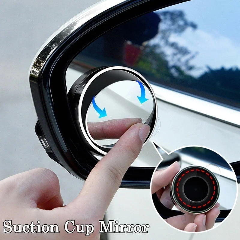 2PC Suction Cup Car Convex Blind Spot Mirror Wide Angle Adjustable Rearview HD 360 Degree  Extra Auxiliary Round Mirror Accessories