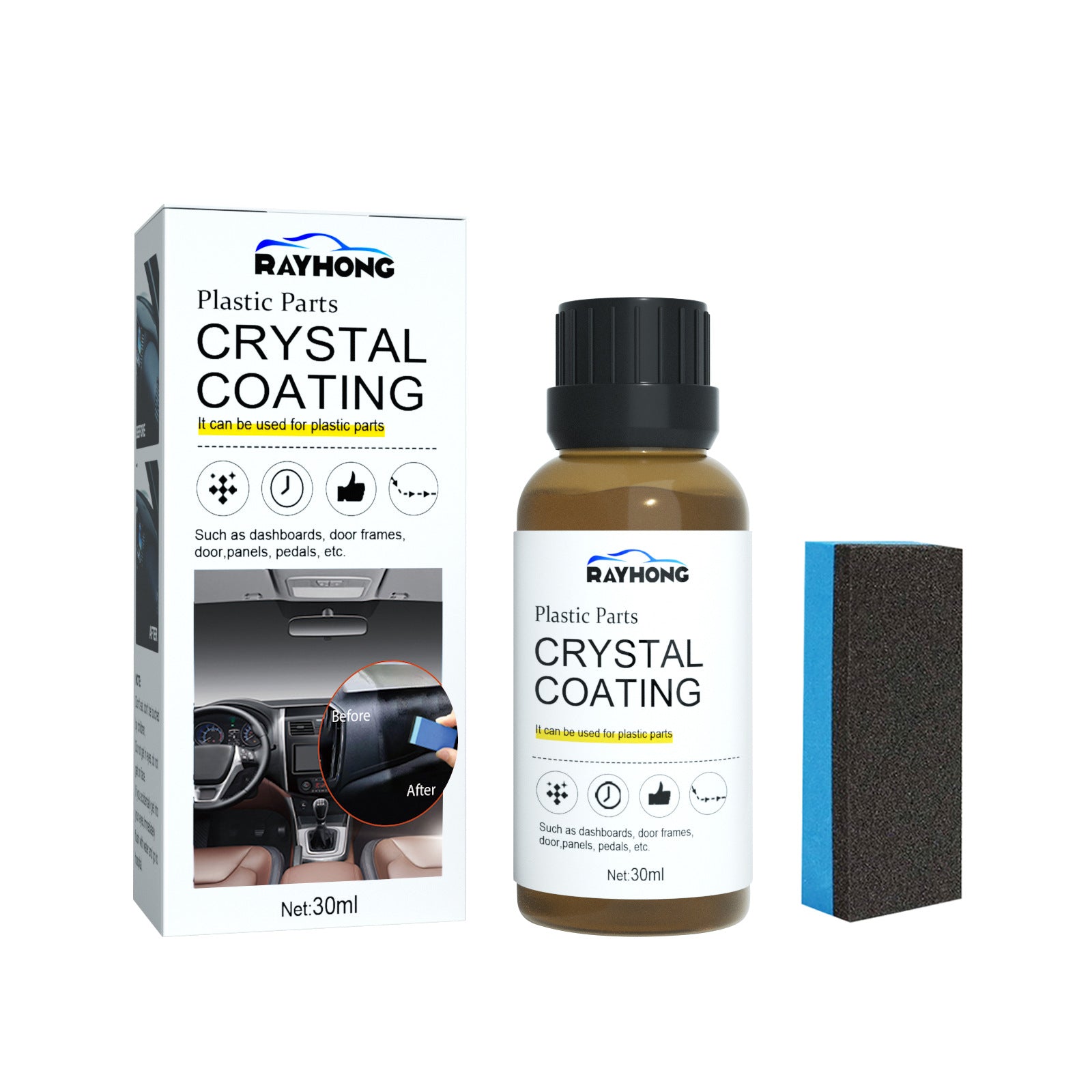 RAYHONG Automotive Plastics Parts Crystal Coating 30ml