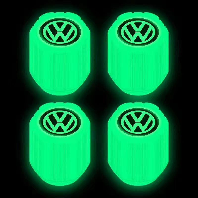 Universal Luminous Tire Valve Cap Set - Glow-in-the-Dark Light Luminous Stylish Accessories for Cars, Motorcycles, and Bikes