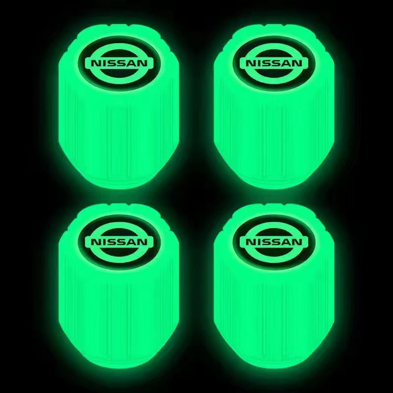 Universal Luminous Tire Valve Cap Set - Glow-in-the-Dark Light Luminous Stylish Accessories for Cars, Motorcycles, and Bikes