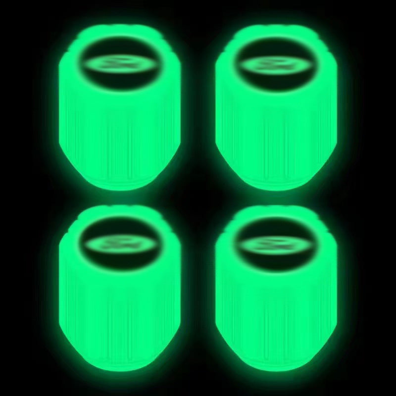 Universal Luminous Tire Valve Cap Set - Glow-in-the-Dark Light Luminous Stylish Accessories for Cars, Motorcycles, and Bikes