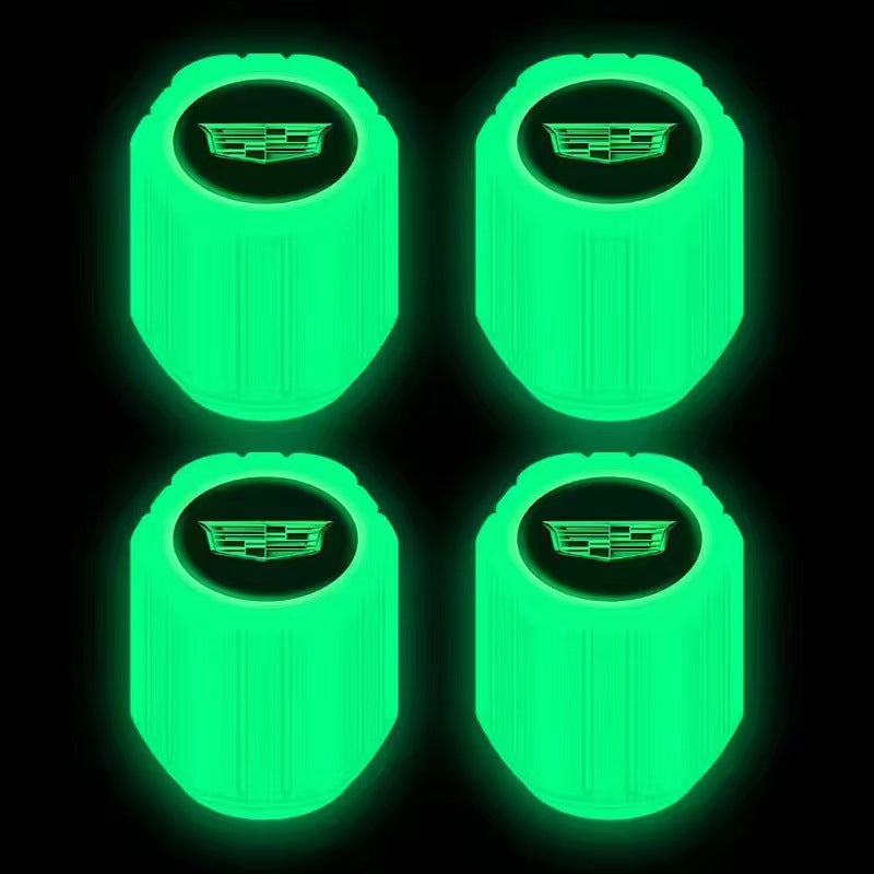 Universal Luminous Tire Valve Cap Set - Glow-in-the-Dark Light Luminous Stylish Accessories for Cars, Motorcycles, and Bikes