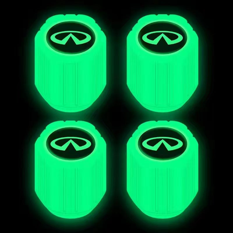 Universal Luminous Tire Valve Cap Set - Glow-in-the-Dark Light Luminous Stylish Accessories for Cars, Motorcycles, and Bikes