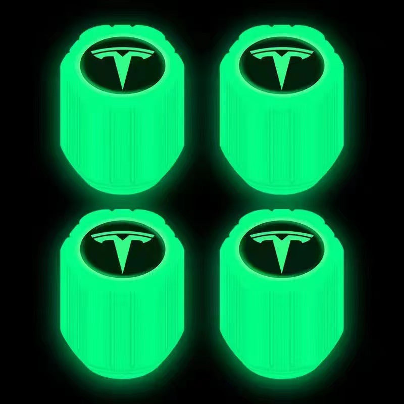 Universal Luminous Tire Valve Cap Set - Glow-in-the-Dark Light Luminous Stylish Accessories for Cars, Motorcycles, and Bikes