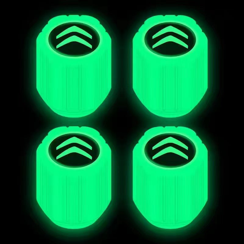 Universal Luminous Tire Valve Cap Set - Glow-in-the-Dark Light Luminous Stylish Accessories for Cars, Motorcycles, and Bikes