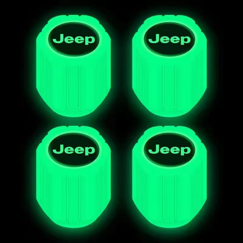 Universal Luminous Tire Valve Cap Set - Glow-in-the-Dark Light Luminous Stylish Accessories for Cars, Motorcycles, and Bikes