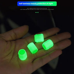 Universal Luminous Tire Valve Cap Set - Glow-in-the-Dark Light Luminous Stylish Accessories for Cars, Motorcycles, and Bikes