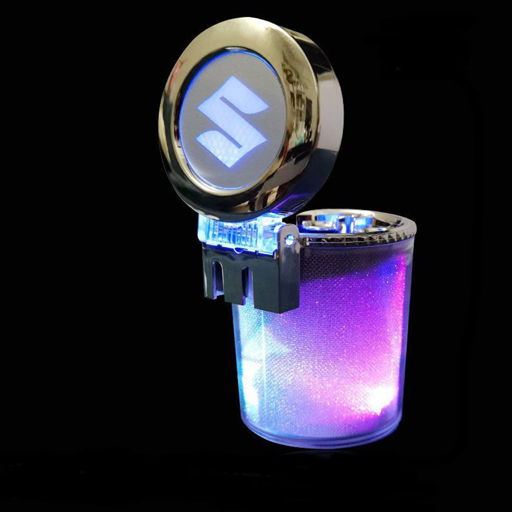 Car Ashtray with LED Light Car Interior Decoration