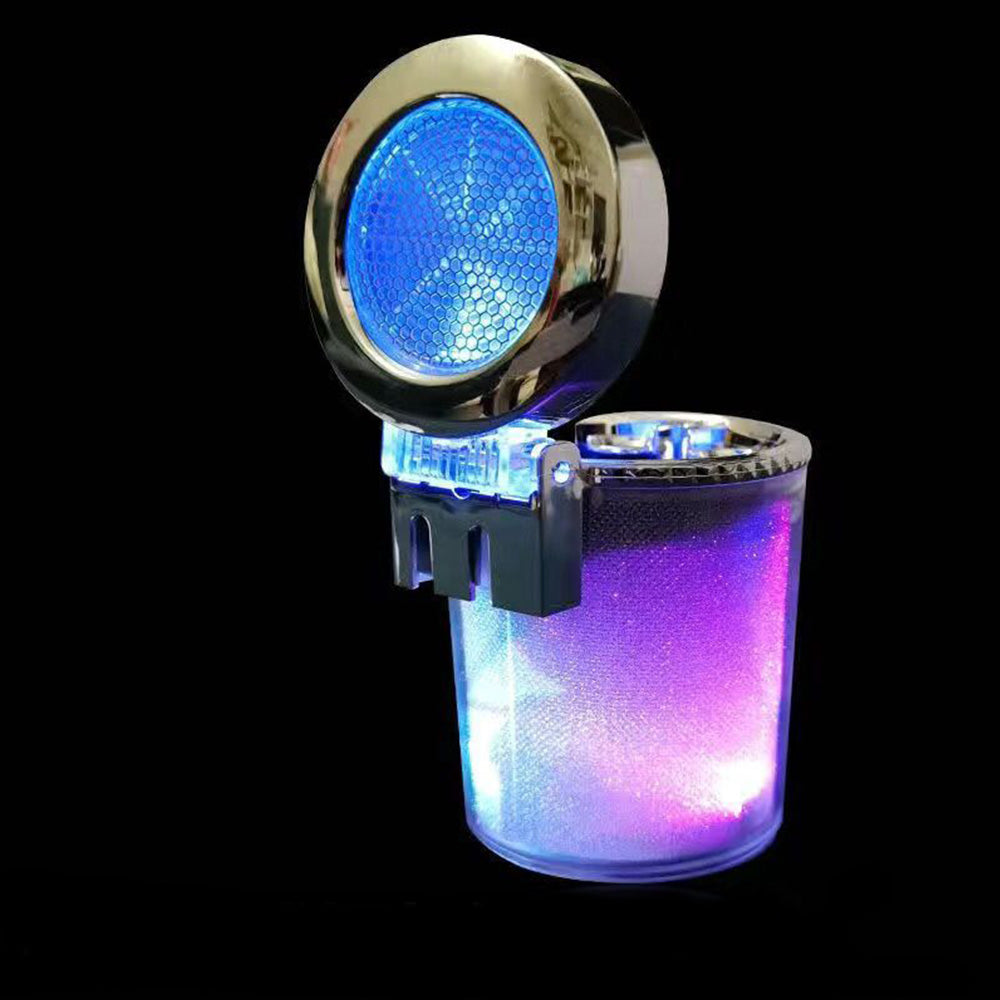 Car Ashtray with LED Light Car Interior Decoration